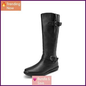 Women's Faux Fur-Lined Knee High Winter Boots Stiletto Heel Zipper